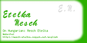 etelka mesch business card